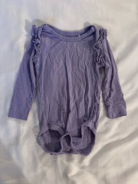 Little Sleepies Dusty Lavender Flutter Bodysuit